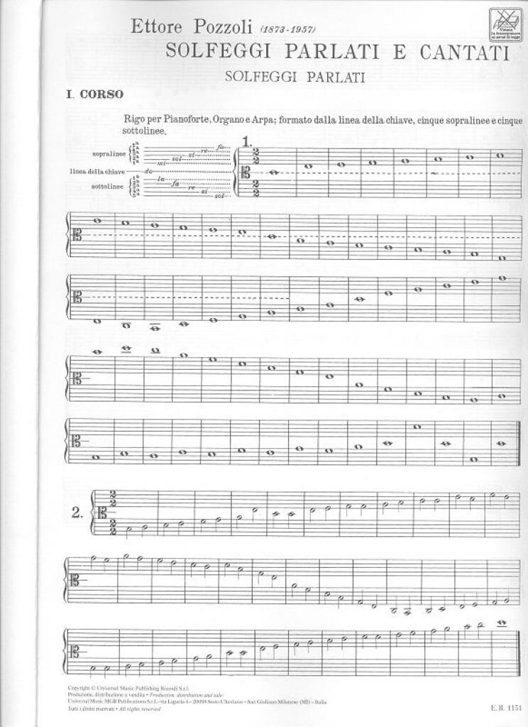 Solfeggi parlati e cantati - Ettore Pozzoli