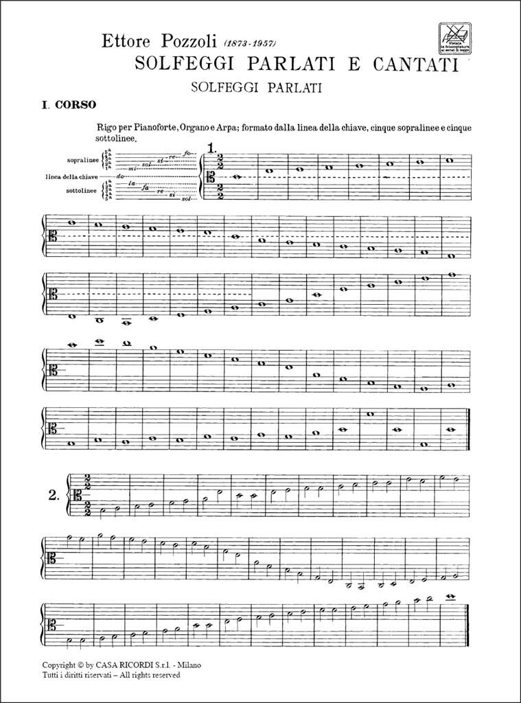 Solfeggi parlati e cantati - Ettore Pozzoli